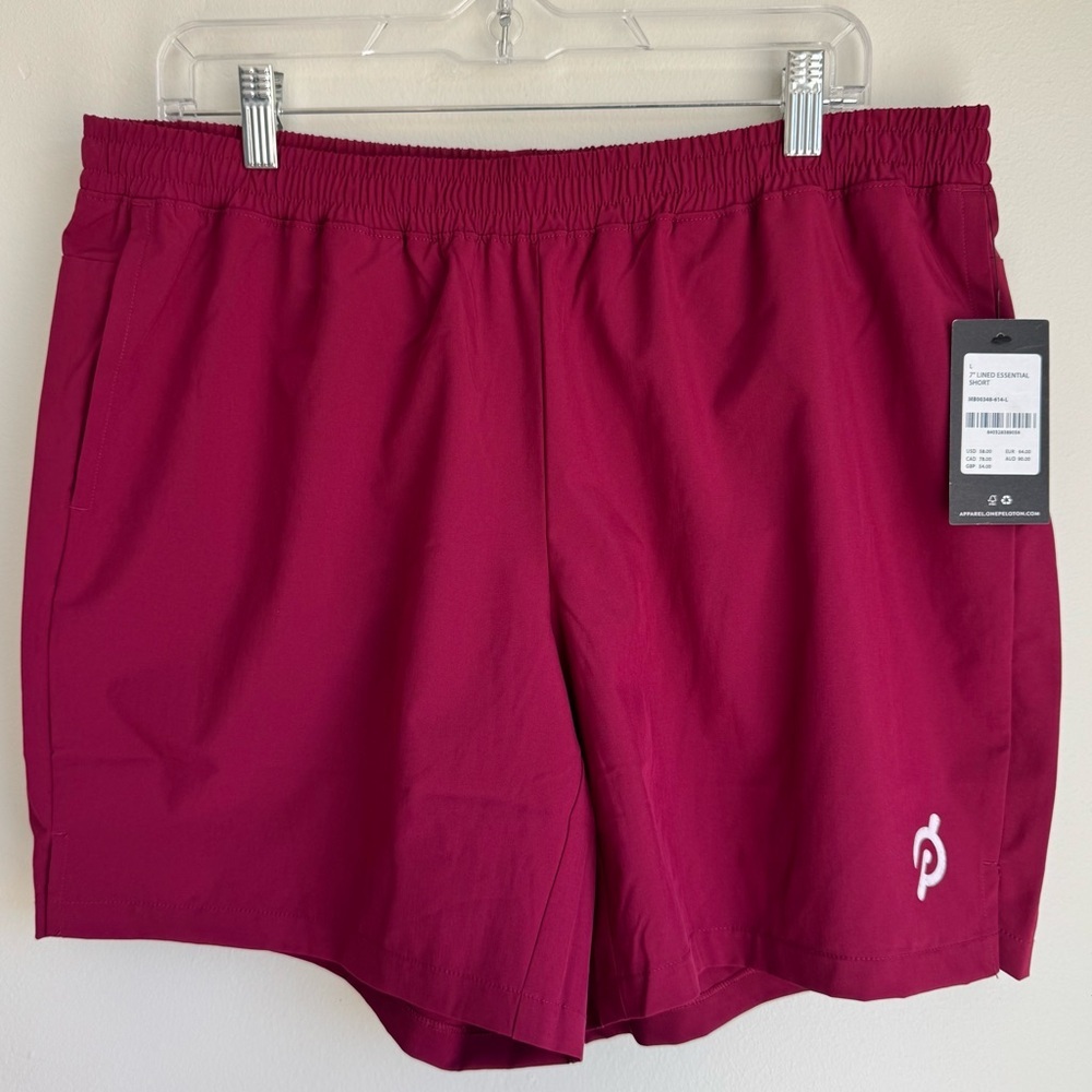 Peloton Men’s Maroon 7” Lined Essential Shorts